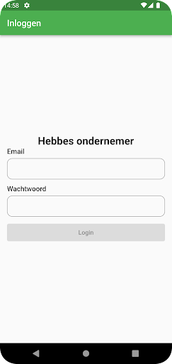Android application Chef business screenshort