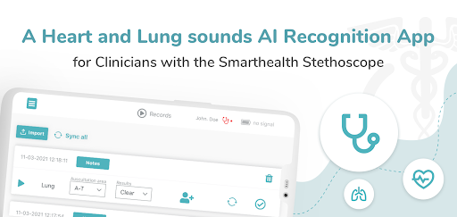 Android application Smarthealth Stethoscope screenshort