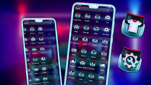 Neon Sports Car Theme Screen 2
