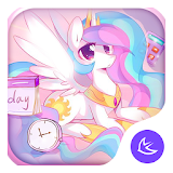lovely rainbow unicorn-APUS Launcher theme icon