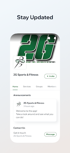 Android application 2G Sports & Fitness screenshort