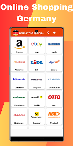 Android application Online Shopping Germany screenshort