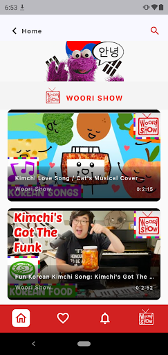 Android application Woori Show screenshort