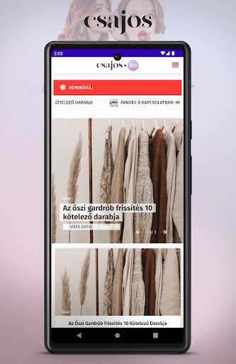 Android application Csajos screenshort