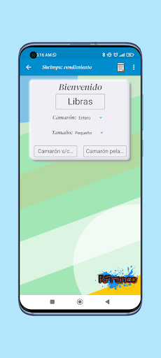 Android application Shrimps: rendimiento. screenshort