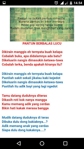 ✓[Updated] Pantun Tanya Jawab Lucu Jenaka Offline app not working 