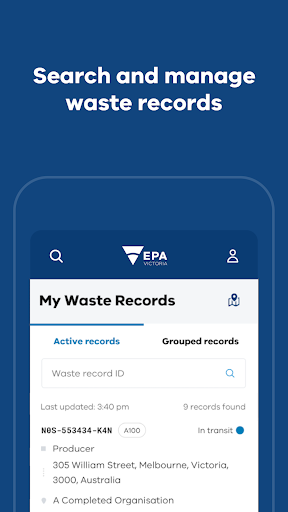 Android application EPA Waste Tracker screenshort