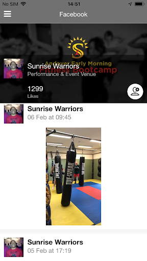 Sunrise Warriors App Screen 2