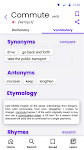 screenshot of English Dictionary : Thesaurus