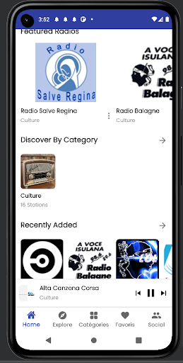 Android application Corsican Radios screenshort