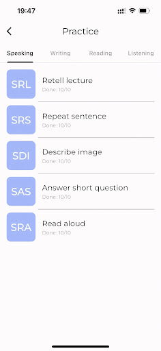PEP - Pro English Practice Screen 2