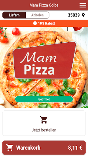 Android application Mam Pizza Cölbe screenshort