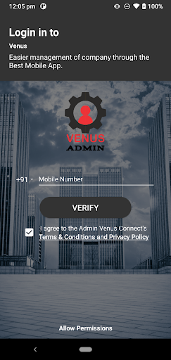 Admin Venus Connect Screen 2