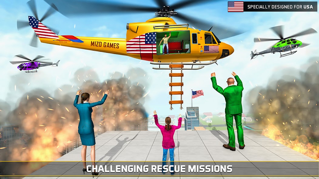 Helicopter Rescue Simulator 3D 1.26 APK + Мод (Unlimited money) за Android