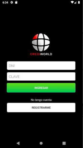Android application Crediworld screenshort