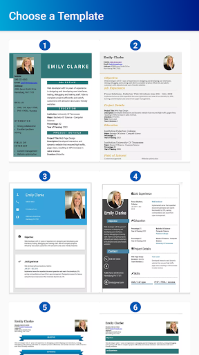 Resume Maker Screen 2