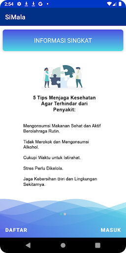 Android application SiMala screenshort