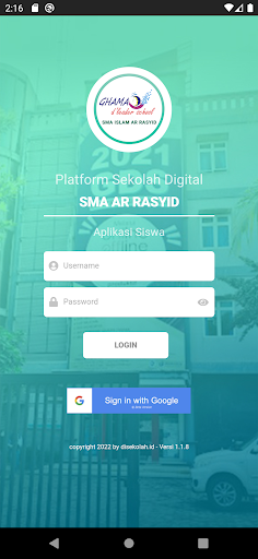 Android application SMA AR RASYID screenshort