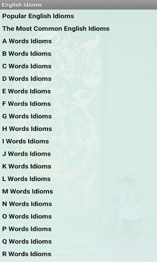 English Idioms Screen 2