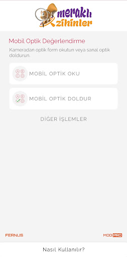 Android application Meraklı Zihinler Optik Okuma screenshort