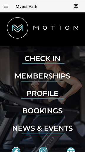 Android application Motion Fitness Club screenshort