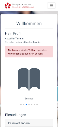 BZD Blutspenden Screen 2