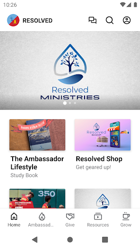 Android application Resolved Ministries screenshort