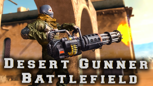 Desert Gunner Machine Gun Game MOD APK 2.0.13 (Free Rewards) Android