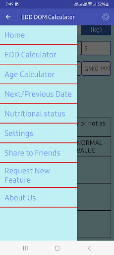 EDD DOM Calculator Screen 2