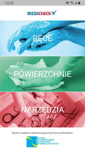 Android application MEDICHECK – audyty higieniczne screenshort