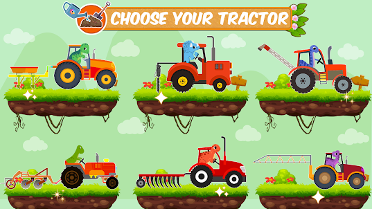 Farm Tractors Dinosaurs Games