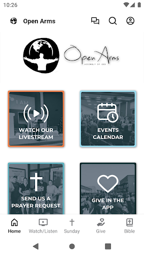 Android application Open Arms Assembly of God screenshort