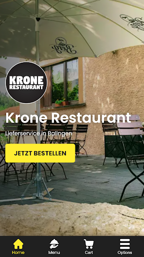 Android application Krone Restaurant screenshort