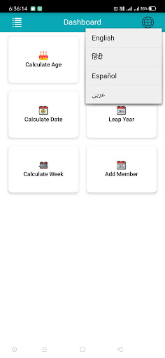 Android application Age Calculator screenshort