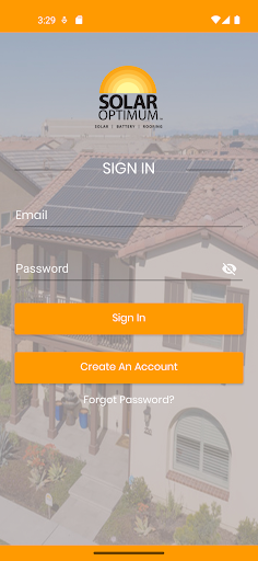 Solar Optimum App Screen 2
