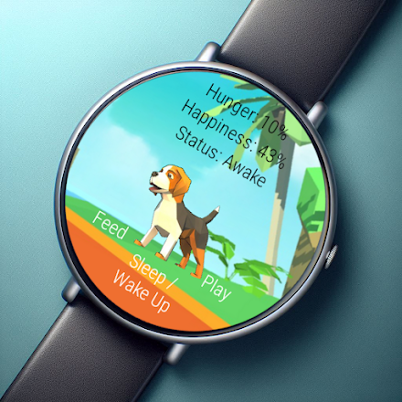 Pocket Beagle Wear OS Pet Game Screen 1