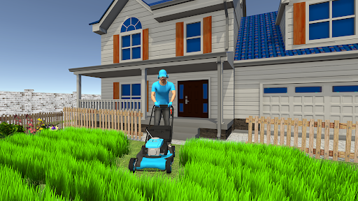 Android application Mowing Simulator Lawn Cutting screenshort