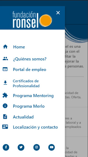 Android application Fundación Ronsel screenshort