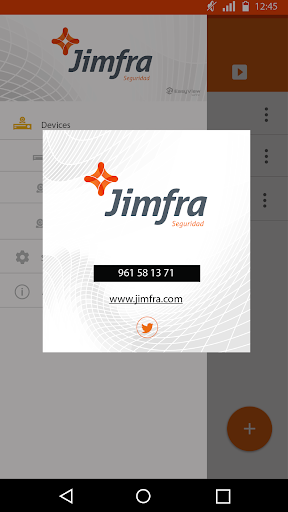 Android application JIMFRA Seguridad EasyView screenshort