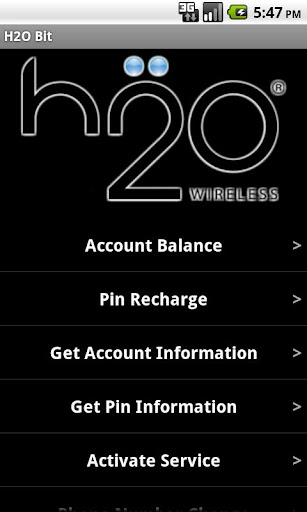 Android application H2O Bit screenshort