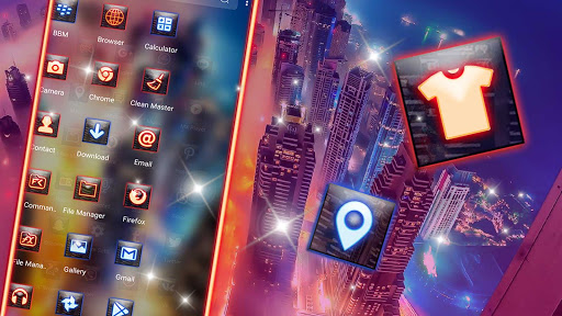 City Night TopView Theme Screen 3