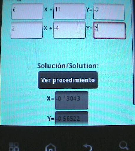 Sistema de dos ecuaciones con Screen 3