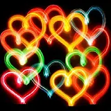 3D colorful hearts icon
