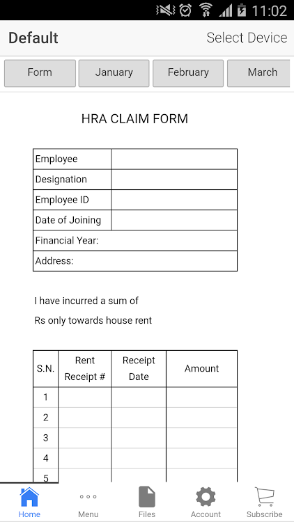 HRA Claim Receipt - 0.0.1 - (Android)