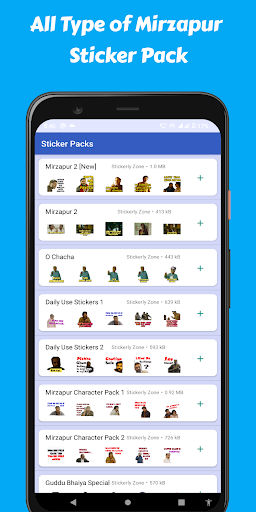 Android application Mirzapur-WA Sticker screenshort