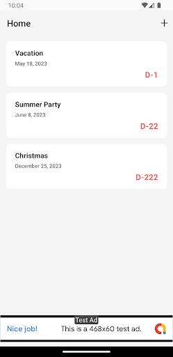 Android application Day Zero - D-Day Calculator screenshort