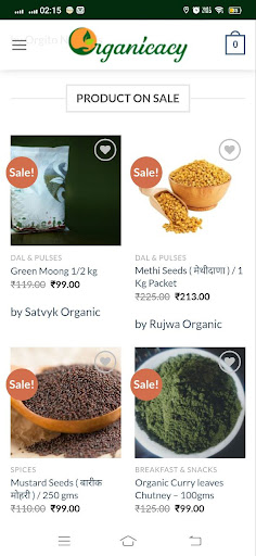 Organicacy | Organic Store Screen 3