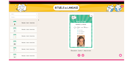 Android application Rituels de langage screenshort