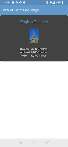 Android application Virtual Swim Challenge screenshort