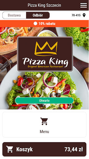 Android application Pizza King screenshort